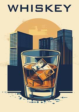 Original Whiskey Cityscape Poster