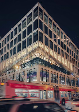 Modern Building at Night