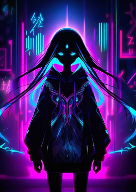 Neon Anime Girl