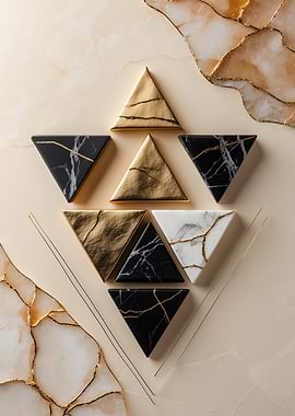 Modern Elegance: Geometric Kintsugi