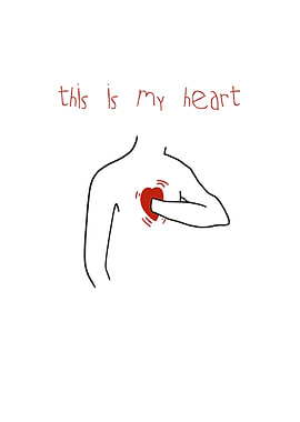 Hand on Heart Illustration