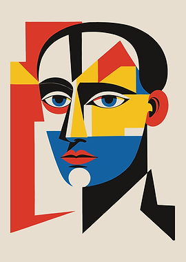 Geometric Bauhaus Portrait
