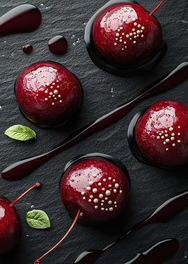 Red Dessert Spheres
