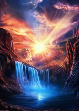 Sunset Waterfall
