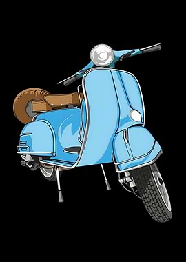 Vintage Blue Scooter