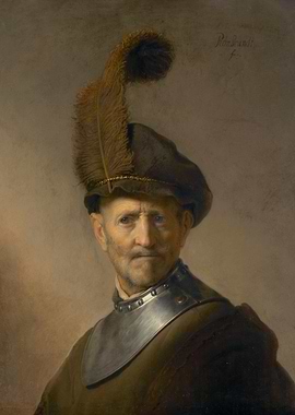 An Old Man in Military Costume