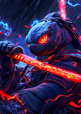Samurai Turtle Warrior Animal