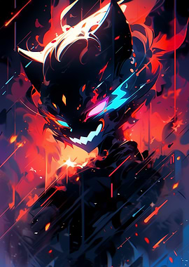 Fiery Anime Character