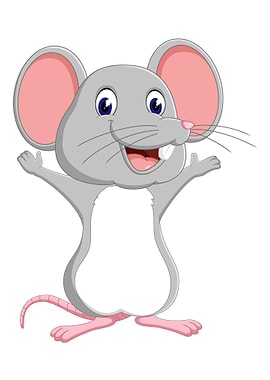 Smiling Cartoon Mouse