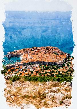 Aerial View of Dubrovnik