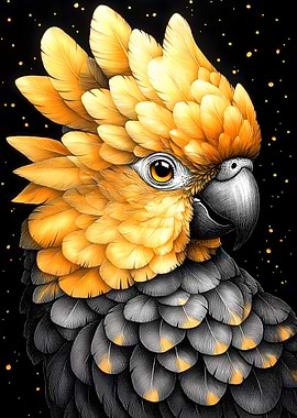 Golden Cockatoo Portrait Animal