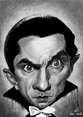 Caricature of Dracula