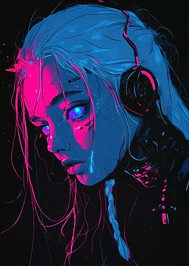 Cyberpunk Woman Portrait