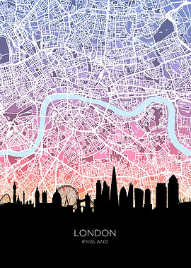 London Skyline Map