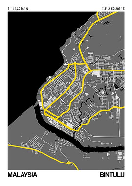 Bintulu City Street Map