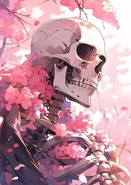 Skeleton in Cherry Blossoms