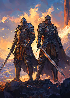 Two Knights at Sunset