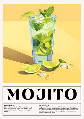Mojito Recipe Illustration