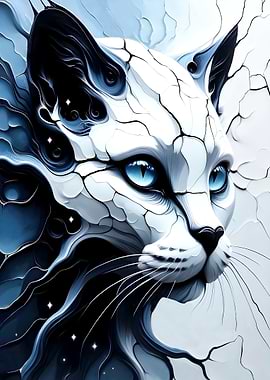 Abstract Cat Portrait