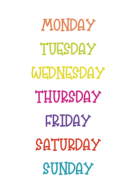 Days of the Week Print