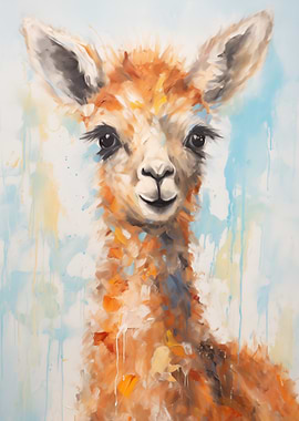 Cute Llama Painting