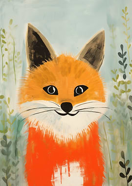 Smiling Fox Painting