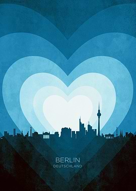 Berlin Germany Skyline Hearts