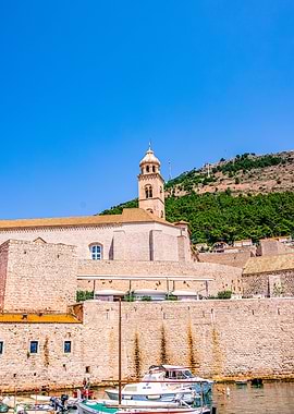 Church and Harbor in Dubrovnik