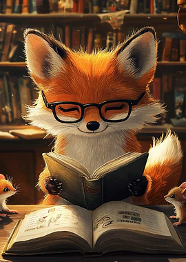 Fox Reading Book