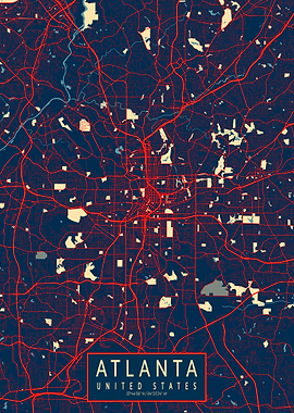 Atlanta City Map USA Hope