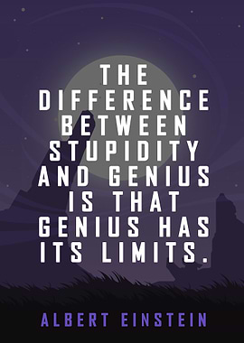 Einstein Quote - Genius Limits