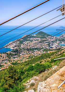 Aerial View of Coastal City Dubrovnik