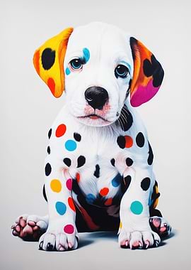 Colorful Dalmatian Dog