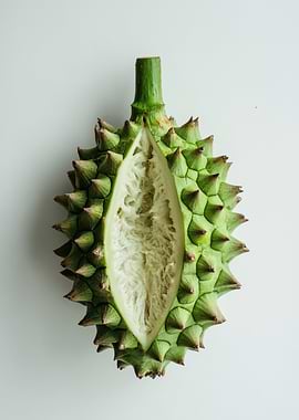 Durian Fruit Split Open