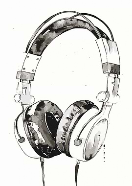 Watercolor Headphones