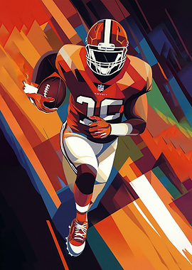 American Football Player Illustration
