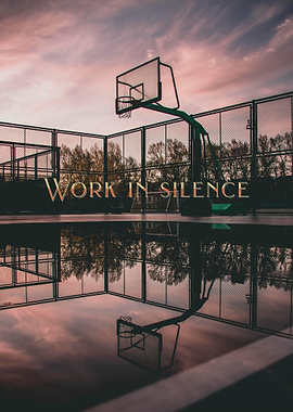 Basketball Court Sunset