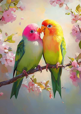 Lovebirds in Bloom