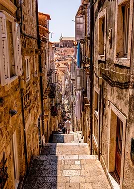 Stone Steps in Old Town Dubrovnik