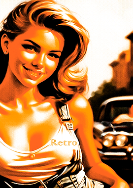 Retro Woman Portrait
