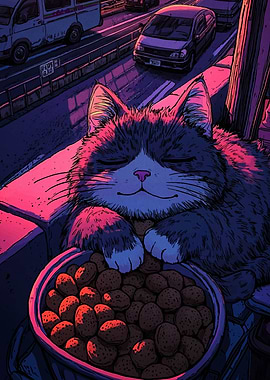 Cat Napping with Treats