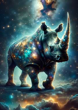 Cosmic Rhino: Power Animal Art
