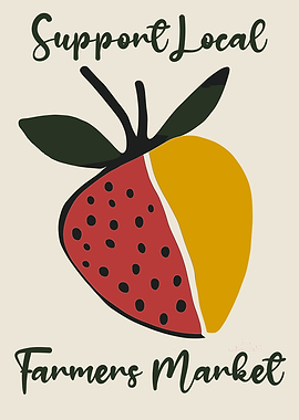Support Local Farmers Market Poster