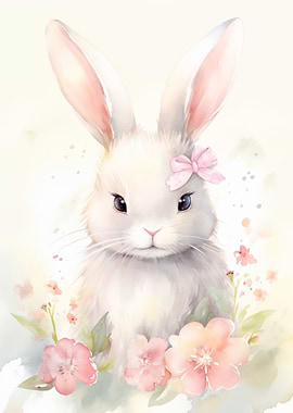 Cute Watercolor Bunny