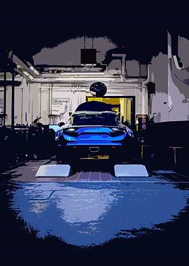 Alpine A110 in Garage