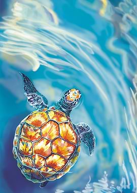 Sea Turtle Watercolor
