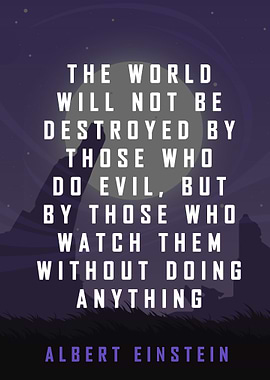 Einstein Quote - World Destruction