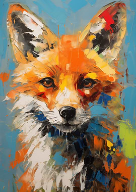 Fox Portrait Painting
