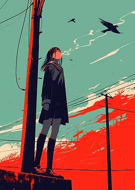 Anime Girl Silhouette