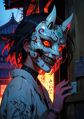 Oni Mask Woman